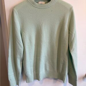 Sandro Pastel Green Crew Neck Sweater